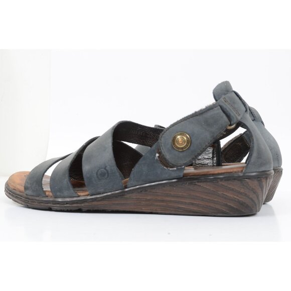 Born Kates Women's 9 Wedge Comfort Straps Casual Gladiator Sandals Hook & Loop - Picture 5 of 9